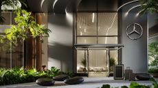 A rendering of the upcoming Mercedes-Benz Places' entrance in Miami