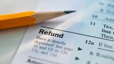 Tax form and a pencil